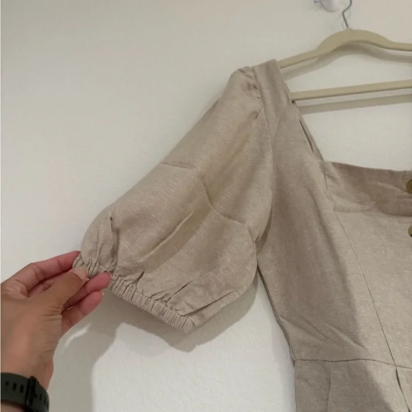 Old Navy Beige Long Sleeve Dress - Picture 3 of 6